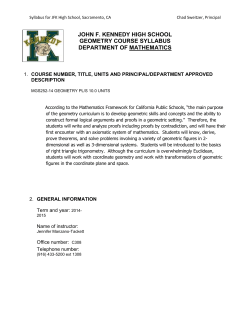 john f. kennedy high school geometry course syllabus department of