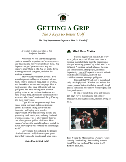 getting a grip - Man O` War Golf
