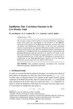 Equilibrium time correlation functions in the low