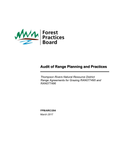 ARC204 - Thompson Rivers Range