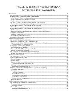 The Corporate Constitution - TRU Society of Law Students
