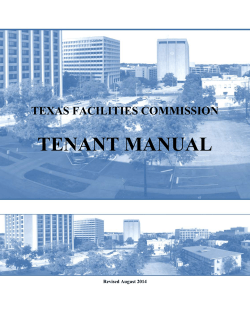 texas facilities commission tenant manual