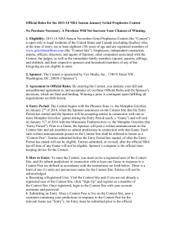 Official Rules for the 2013-14 NBA Season January Grind