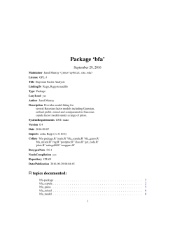 Package `bfa`