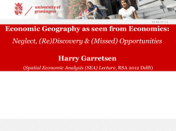 Economic Geography as seen from Economics