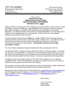 Demolition of Structures