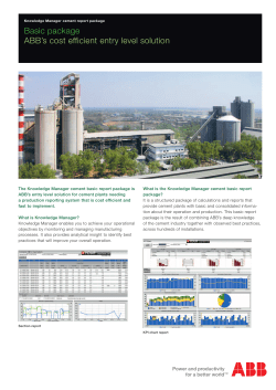 Basic package ABB`s cost efficient entry level solution
