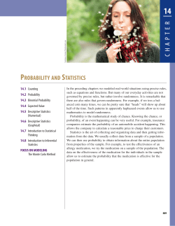 Probability and Statistics