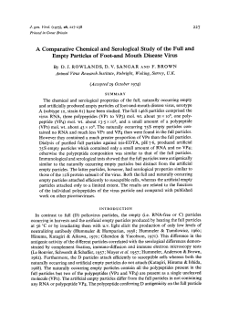 A Comparative Chemical and Serological Study of the Full and