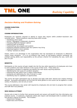 Decision-Making and Problem-Solving