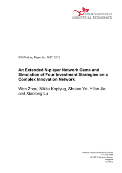 An Extended N-player Network Game and Simulation of Four