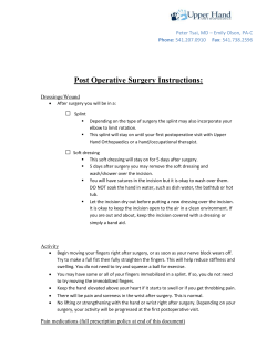 Post-Op Instructions - Upper Hand Orthopedics