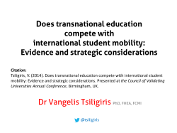 Does transnational education compete with international student
