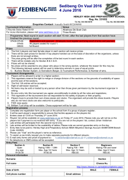 Tournament Information