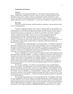 Exploitation and Outcome