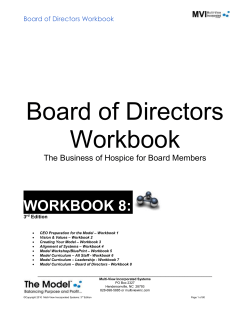 Board of Directors Workbook - Multi