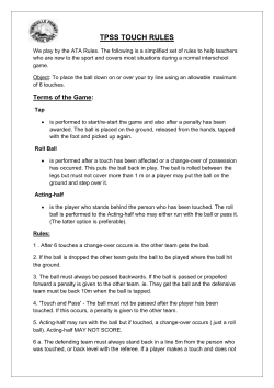 TPSS touch rules - Townsville School Sport