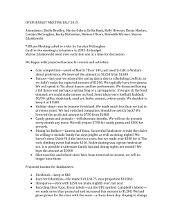 OPEN BUDGET MEETING JULY 2015 Attendance: Shelly Bradley