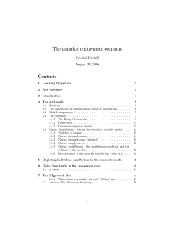 The autarkic endowment economy
