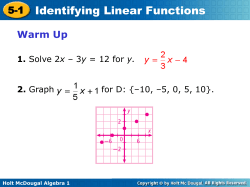 linear function