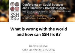 Daniela Koleva Sofia University