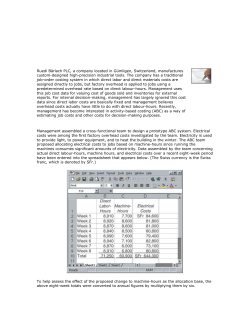 CASE 5*26 (Appendix 5A) Analysis of Mixed Costs, Job