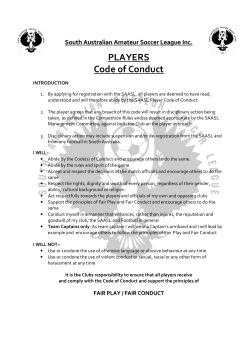 PLAYERS Code of Conduct