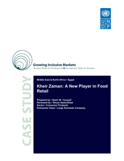 Kheir Zaman: A New Player in Food Retail