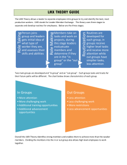 LMX THEORY GUIDE Role Taking Role Making