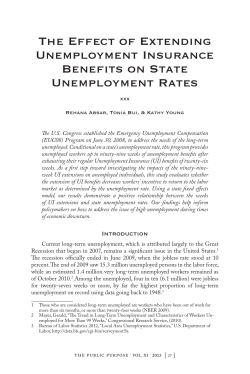 The Effect of Extending Unemployment Insurance Benefits on State
