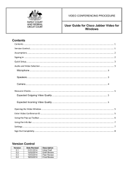 User guide for Cisco Jabber Video for Windows