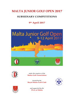 Junior Subs Main Competition Conditions