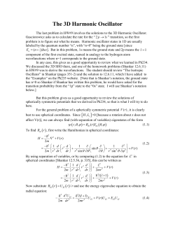 The 3D Harmonic Oscillator