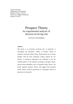 Prospect Theory