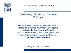 Presentation of the Faculty of Polish and Classical Philology