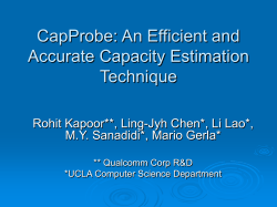 CapProbe: An Efficient and Accurate Capacity Estimation Technique
