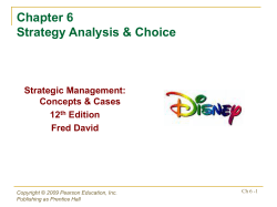 Chapter 1 The Nature of Strategic Management