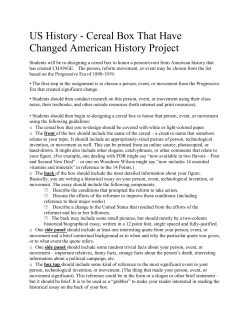 Progressive Movement Cereal Box