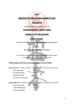 FIGHT KYOKUSHIN KARATE DOJO NY&Iacute;REGYH&Aacute;ZA