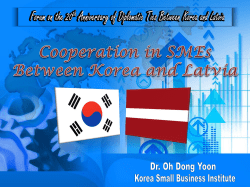 Cooperation in SMEs Between Korea and Latvia