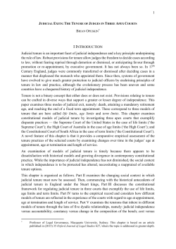iii three contemporary models of judicial tenure