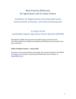 Best Practices for Sustainability in Agriculture and Its