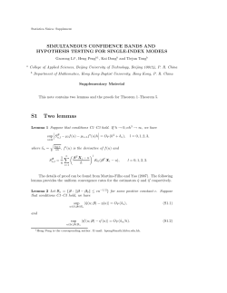 S1 Two lemmas - Institute of Statistical Science, Academia Sinica