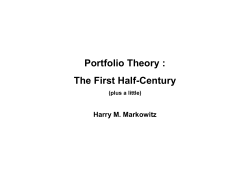 Portfolio Theory