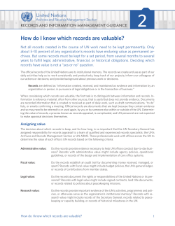 How do I know which records are valuable? - UN Archives