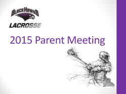 2015 Parent Meeting