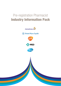 Pre-registration Pharmacist Industry Information Pack