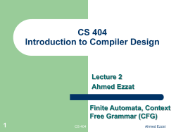Finite Automata, context
