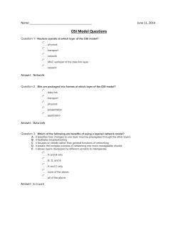 OSI Model Questions