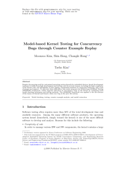 Model-based Kernel Testing for Concurrency Bugs through Counter